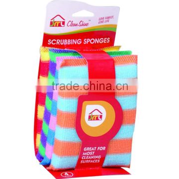 JML yiwu factory hot selling microfibre scrubbing sponge for kitchen