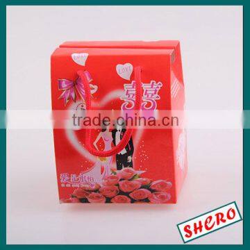 Cake Shape Wedding Candy Box With Handle