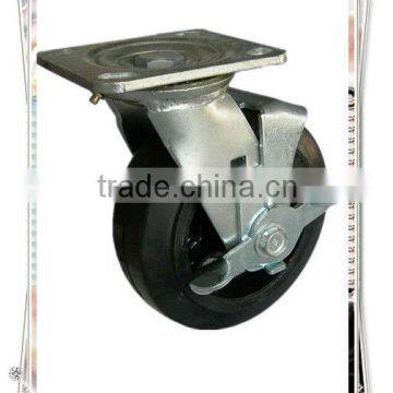 Good Qulity Rubber B Type Export Wheel With Brake