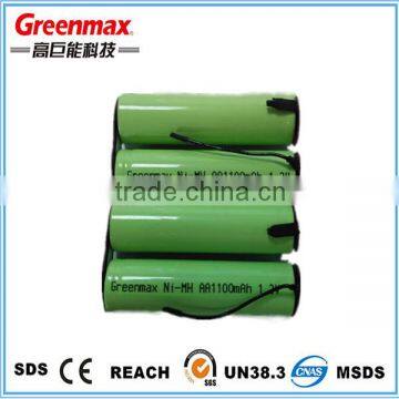 Hot selling best price 2.4v aa 1100mah battery pack