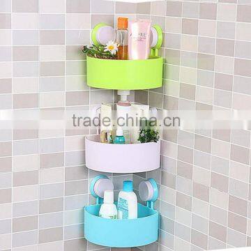 Bathroom Kitchen Storage Organize Shelf Rack Triangle Shower Corner Caddy Basket with Wall Mounted Suction Cup