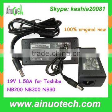 Original charger 19V 1.58A 30W for Toshiba NB200 NB300 NB30 laptop adapter