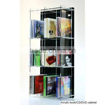 Perspex wall mount CD rack