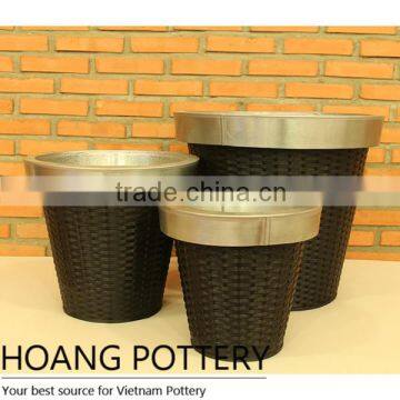 Rattan Wicker Flower Pot / Planter for Outdoor and Indoor