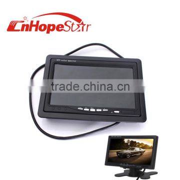 Good sale remote control 16:9 car cheap 7 inch lcd monitor with 2av inputs