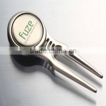 customized metal golf divot tool with printing logo