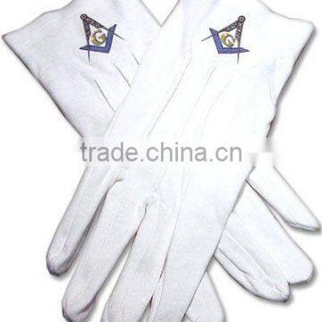 White Cotton Marching Glove Ceremony Gloves Waiter Gloves