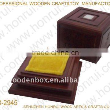 Laser-carving Wooden base for display
