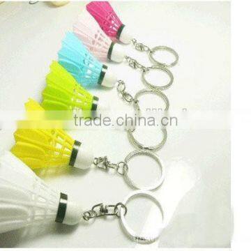 Colorful Real Feather Badminton Key /ring Chain, Cheap Price Promotion Badminton Keychain photo-6