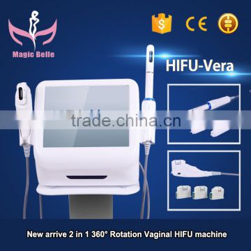 Wrinkles Removal 2 In 1 HIFU High Frequency Portable Facial Machine Machine!!! Vaginal HIFU/Facial HIFU Machine 300W