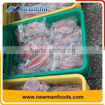 High quality vacuum pack boneless and skinless iqf frozen tilapia