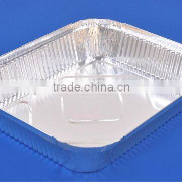 Square aluminium foil food container