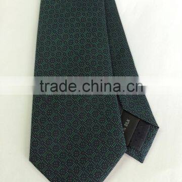 Men's navy 100% silk tie with small dot design