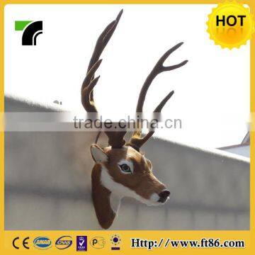 Handmade plush resin deer head wall decoration