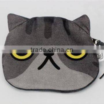 Made in Banglagesh grey cat coin purse bag (BJO1273)