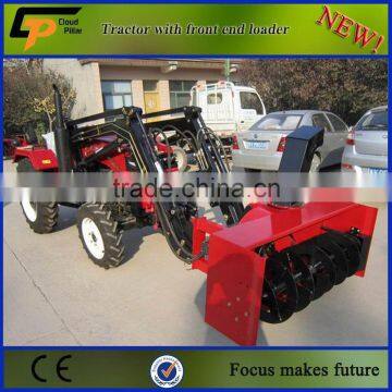4wd compact tractor with snow blower implement