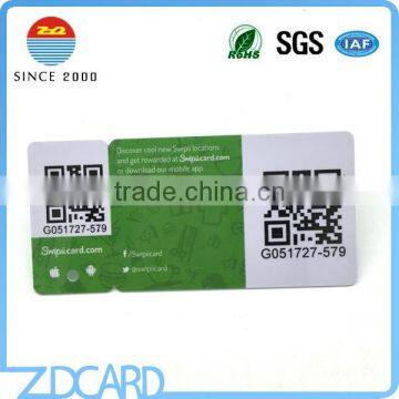 Credit Card Size Loyalty Card With Break Off Key Fob