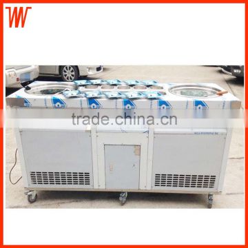 Top selling Double pan Commercial Fried ice cream machine price