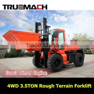 3.5TON 4WD Counter Balance Rough Terrain Forklift