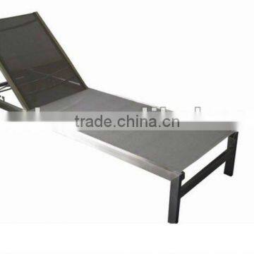 Outdoor Sun Lounger Chaise,Stainless Steel Bench Chair