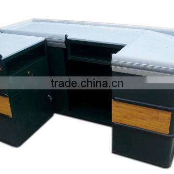 metallic material checkout cash register table