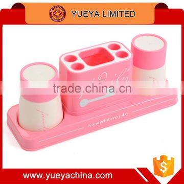 Fashional toothbrush cup and holder sets lovers --pink 342