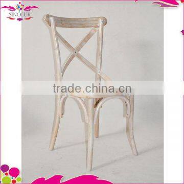 Stackable Old Event Wooden Cross back Chair