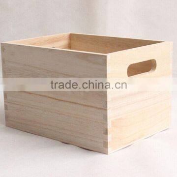 New Arrival Solid Pine Big Wooden Crates Vegetable Storage Crate Wholesale photo-4