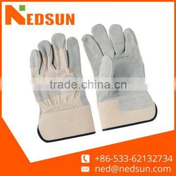 Hot sales working leather construction safety gloves