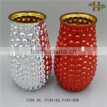 accidented colored glass vases for flower arrangements