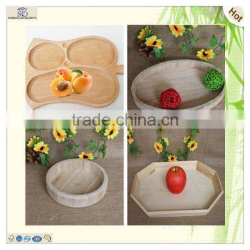 Individual Hexagon Wood Storage Picnic Tray Hamper photo-6