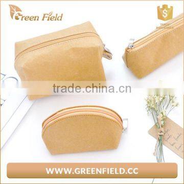 Hot Sale Washable Kraft Paper Cosmetic Bags