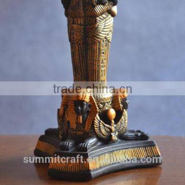 Resin Egyptian Statues Home Goods Antique 3 Tier Candle Holder photo-5