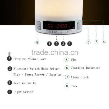 Hot Selling 2017 Amazon Bluetooth Speaker Colorful Silicone Smart Touch Lamp photo-6