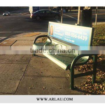 Arlau China metal advertising bench outdoor ad. park bench