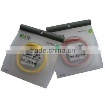 Silicone bracelet watch with plastic box