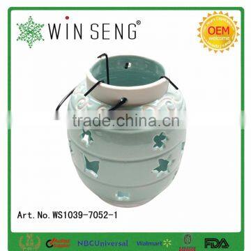 Special Bottle Shaped Ceramic Hanging Candle Holder photo-5