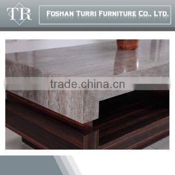 Modern Marble Top Wooden Center Table for Living Room Furniture photo-3