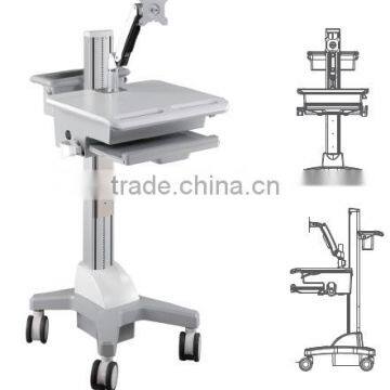 MOBILE Medical Trolley workstation with adjustable monitor mount Mobile Cart