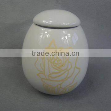 Best-selling high quality flowers ceramic cremation urn for ashes