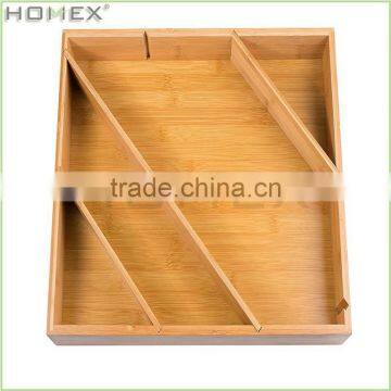 Decent Quality Bamboo Drawer Organizer/Homex_BSCI