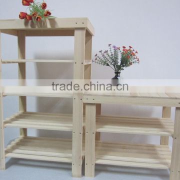 Foldable Modern Step Style Wood Decorative Flower Display Shelf