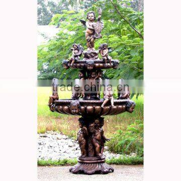 Garden Large Outdoor Woman Dancing Water Copper Fountain photo-3