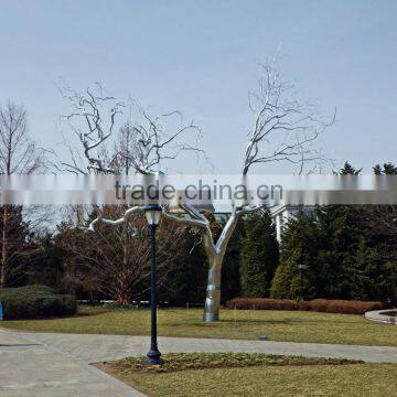 outdoor garden decoration stainless steel metal tree sculpture for city