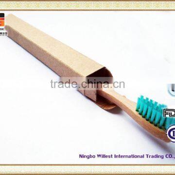 Customize logo and color bristle bamboo toothbrush for family use