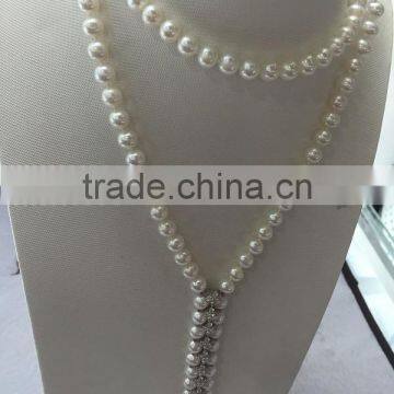 Latest Design 9-10mm Long Freshwater Pearl Necklace photo-3