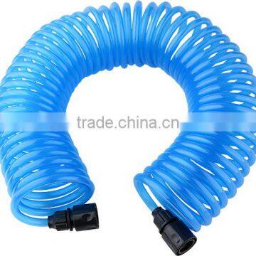 3/8" (8X11MM) X15M EVA transparent coiled hose with transparent nozzle