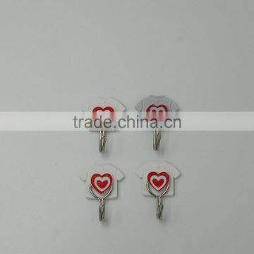 4pcs Durable Mini Adhesive Plastic/Metal Wall Hook With Sticker photo-2