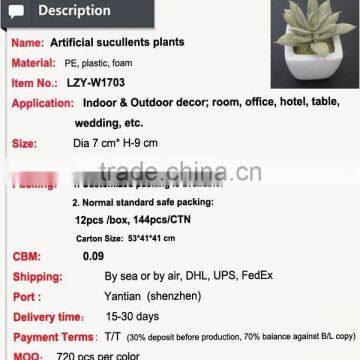 Cute Artifiical Mini Succulent With Ceramic Pot photo-2