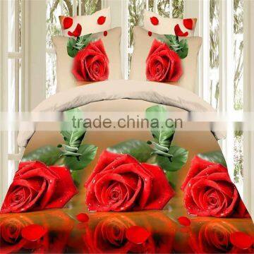 Romantic Heart-Shaped Rose 3D Bedding Set Cotton Bedroom Tetiles Sets Duvet Cover Bed Sheets Pillowcases for Queen Size Beds. photo-4
